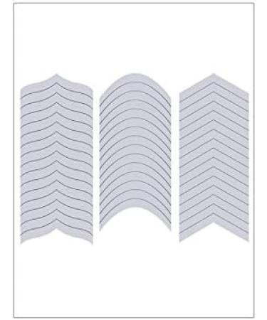 French Manicure Stencil Mix - 48 Pack of 3 Designs for Perfect Nail Smile Lines - International Shipping - Buy Online on GoSupps.com