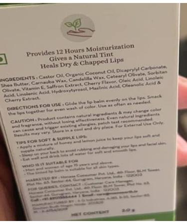 100% Natural Lip Balm for Women - Hydrating & Moisturizing for Dry Chapped Lips - Repair & Smoothen Lips - 2g Cherry Flavor - Buy Online on GoSupps.com