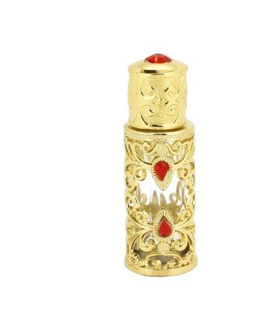 DFJOENVLDKHFE Glass Perfume Bottle Jewelry Enamel Fancy Crystal Perfume Bottle Refillable Empty Perfume Bottle 3mlGolden 3