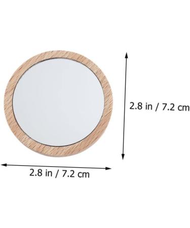 Minkissy 6-Piece Rustic Makeup Mirror Set with Wooden Frame - Portable, Compact, Handheld Vanity Mirrors for Women - Ideal for Travel and Gifts - Buy Online on GoSupps.com