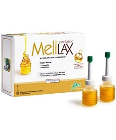 Aboca Melilax Pediatric 6 Micro Enemas X 5g. With Promelaxin for Baby &  Childrens Honey