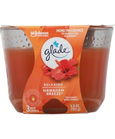 Glade Candle Hawaiian Breeze - 3-Wick Essential Oil Infused Air Freshener - 6.8 Oz - Buy Online on GoSupps.com