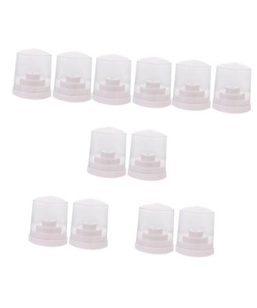 minkissy 12 Pcs Grinding Head Storage Box Nail Bit Storage Case Nail Drill Bit Container Nail Bit Storage Stand Nail Grinding Organizer Case Drill Bit Case Plastic With Cover Display Stand