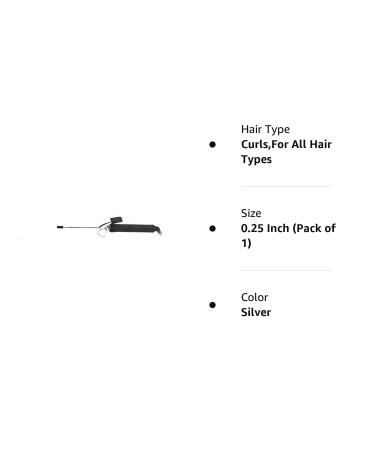 1/4 Inch Silver Curling Iron - 0.25 Inch Barrel (Pack of 1) - Buy Online on GoSupps.com