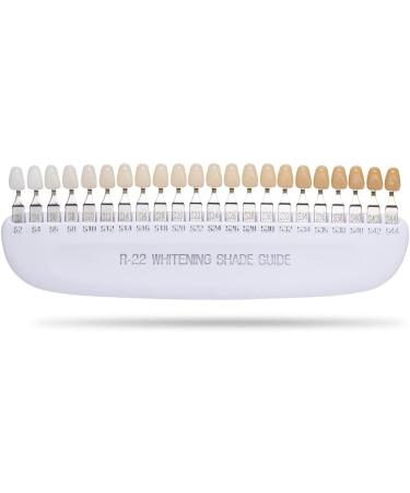 Professional 3D R-22 Teeth Whitening Shade Guide - 22 Color Tooth Bleaching Chart for Optimal Whitening Results | International Shipping - Buy Online on GoSupps.com