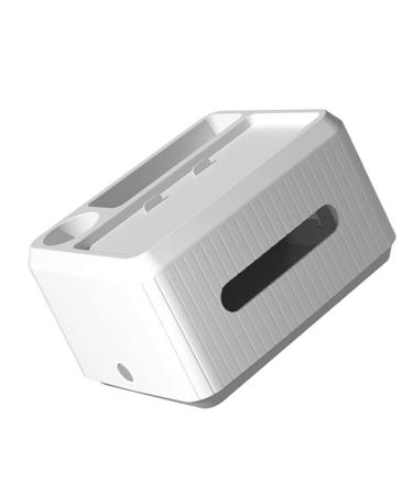 Face tissue box cover holder: makeup toilet article storage organizer for bathroom vanity worktop bedroom dressing at night