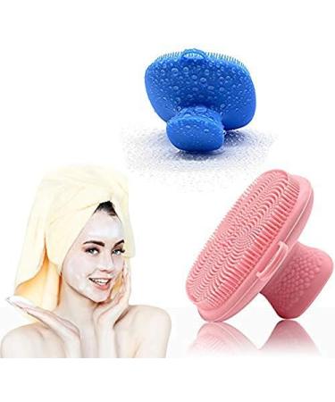 RIYAN Cleansing Brush Silicone Face Wash Brush Manual Waterproof Cleansing Skin Care Face Brushes for Exfoliating-2 - Buy Online on GoSupps.com