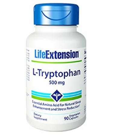 Life Extension L-Tryptophan 500 mg 90 Vegetarian Capsules