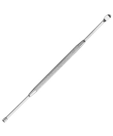 Dual Head Ear Cleaner Ear Pick Spoon Wax Removal Care Cleaner Tools Wash Brush (Silver One Size) Silver One Size