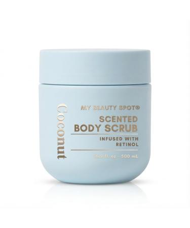 My Beauty Spot Scented Body Scrub for Women - Coconut Scented Body Scrub Natural Exfoliating Body Scrub Skin Exfoliator Infused with Retinol Romoves Dead Skin From Body - Large 500 ml.