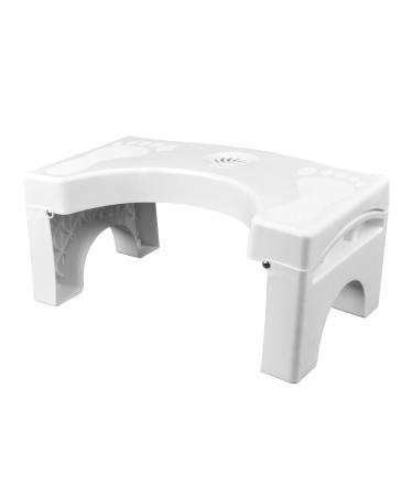 Eyourlife 7 Inch Folding Toilet Stool, Foldable Toilet Squatting Stool, Toilet Step for Adults, Bathroom Foot Rest Fits All Toilets, White, 2 Pounds (White) White 7 Inch