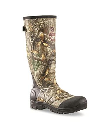 Guide Gear Mens Waterproof Hunting Boots Insulated Rubber Rain Ankle Fit Boots, 800-gram 10 Realtree Edge
