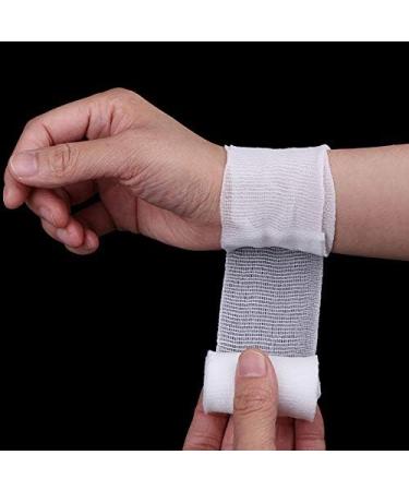 EatingBiting 20 Rolls 2 inch x 4.92 Yards Stretched Gauze Bandage Rolls with Medical Tape - Medical Grade Sterile First Aid Wound Care Cotton Ply for Ankles, Knees, and More - Buy Online on GoSupps.com