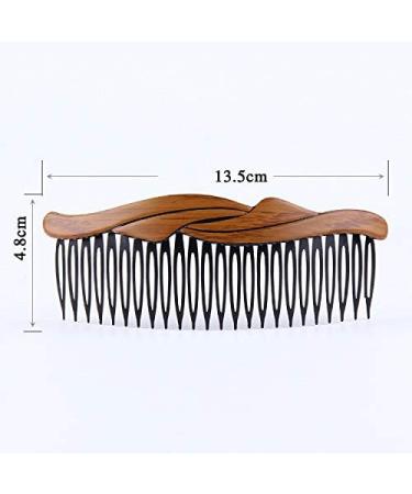 ShungFun Women Hair Side Comb Retro Wooden Hair Comb Pin Clips Hair Fork Pigtail Holders for Hair Styling Accessories - Buy Online on GoSupps.com