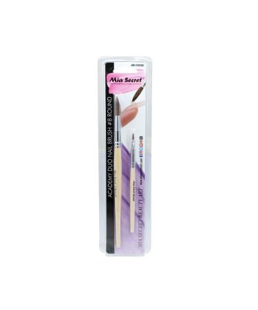 Mia Secret Nail Brush Academy Duo for Beginners Students Pick Yours ! (8 ROUND) - Buy Online on GoSupps.com