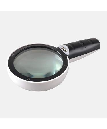 High-Power Led Magnifying Glass with Light Large Distortion-Free Illumination Magnifier 30 Times Hd Magnification Magnifier/White Comfortable Anniversary - Buy Online on GoSupps.com