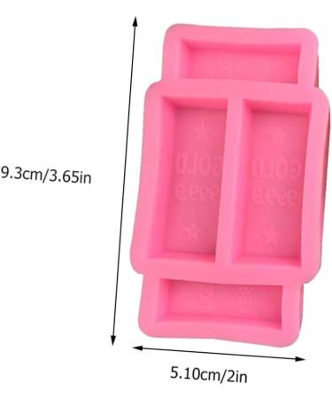 STOBOK 6 Pcs Gold Brick Silicone Mold Epoxy Resin Molds Stencils for Crafts Mold Simulation Gold Bullion Chocolate Mold Epoxy Mold Pink Pirate Fondant Cake Silica Gel Pinkx3pcs 9.3X5.1CMx3pcs - Buy Online on GoSupps.com