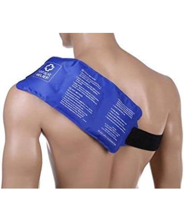 Wrapit Relief Large Gel Ice Pack with Strap - Hot/Cold Pain Relief for Knee, Back, Ankle, Neck & Shoulder - Freezable & Microwavable for Sports Recovery - Buy Online on GoSupps.com