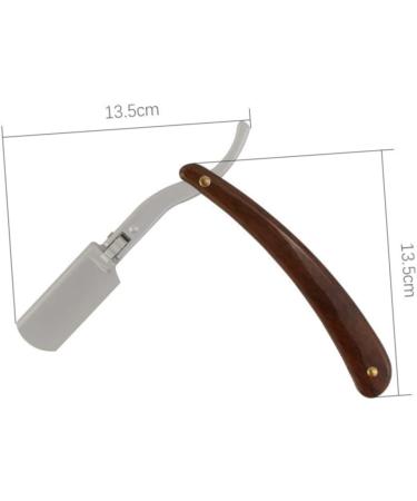 Vintorky Mustache Razor for Men - Travel-Friendly Manual Hair Trimmer with Earth Color Wood Handle & Stainless Steel Blades - Buy Online on GoSupps.com