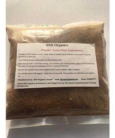 BSD Organics HerbY Powder of Amla/Indian Gooseberry/Nellikai - 200 Gram / 7 ounce