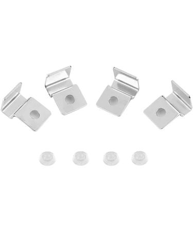 Pssopp Stainless Steel Aquarium Glass Cover Clips - Set of 4 Universal Rimless Tank Lid Support Brackets - 5mm - Buy Online on GoSupps.com