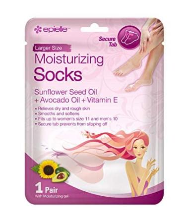Epielle Moisturizing Foot Masks (Socks 6pk) for Dry Feet & Calluses | Foot Cream with Sunflower Seed Oil, Avocado Oil, Vitamin E - Buy Online on GoSupps.com