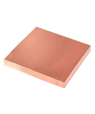 Jonoisax Pure Copper Sheet 99.9% Pure Copper Block T2 Copper Flat Bar Width 20mm / 0.8inch Thickness 20mm Length 50mm