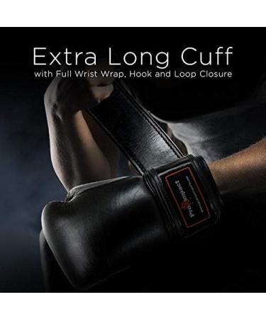 Pro Impact Genuine Leather Boxing Gloves Black - Durable Knuckle Protection with Wrist Support (14 Oz) - Buy Online on GoSupps.com