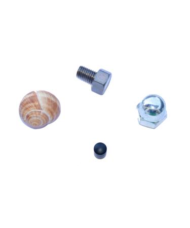 Set of 4 geocaching hiding places for the city - snail cap nut magnetic nano and magnetic screw with log strip
