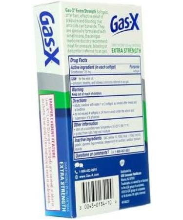 Novartis Gas-X Extra Strength Antigas Softgels - Fast Relief for Gas - 10 Count - Buy Online on GoSupps.com