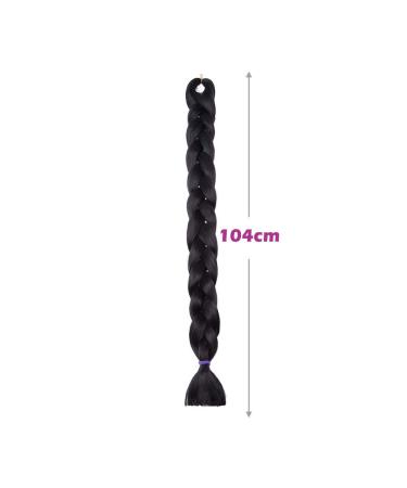 SEGO 41 Braid Extensions - Synthetic Crochet Braiding Hair (165g/bundle) - Black | 3 Pieces for Stunning Styles - Buy Online on GoSupps.com