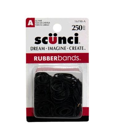 Scunci Small Black Rubberbands  250 pk - Buy Online on GoSupps.com