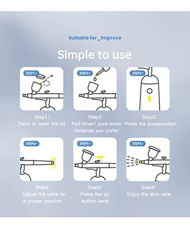 GX Rechargeable Water Shine Skin Boost Airbrush Nano Mist Sprayer - Polar Blue | Portable Serum Toner Facial Mister for Lady's Skin Care - Buy Online on GoSupps.com