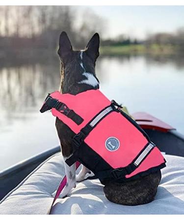 Vivaglory Ripstop Dog Rescue Vest for Small & Medium Dogs - Improved Buoyancy & Visibility - Neon Rosa XL (78-96cm Chest) - Buy Online on GoSupps.com