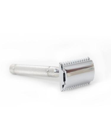 G&F Gentle Shaver Safety Razor - Stainless Steel Open Comb Silver | Eco-Friendly Grooming Tool for Men & Women - Buy Online on GoSupps.com
