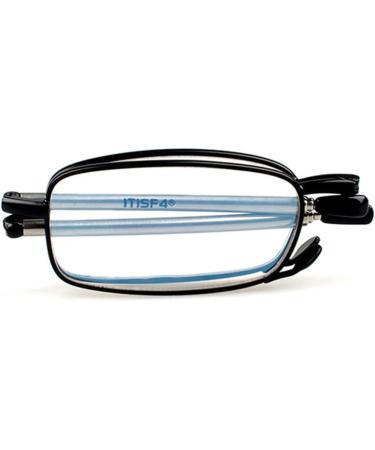 Zjiex Foldable Reading Glasses +2.0 | Blue Light Blocking Collapsible Black & Red Glasses for Men & Women | Presbyopia Solution with Case - Size 2.25 - Buy Online on GoSupps.com