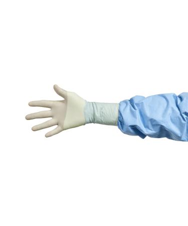 MediChoice HALYARD Micro Surgical Glove Synthetic Neoprene 5.9 mil Thick Powder Free Sterile 8.5 Large Cream 1314SGL85085 (Box of 50 Pairs - 100 Total)