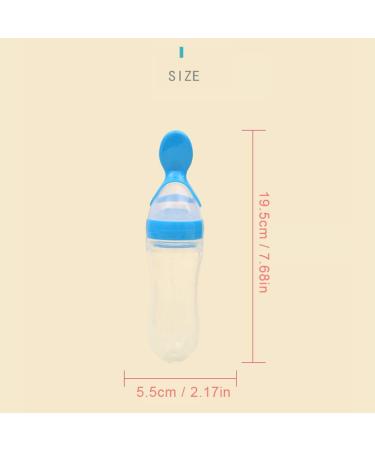 Baby Feeding Spoon - Silicone Squeeze Spoon for Rice Cereal Fruits & Purees | Portable 90ml Feeder for Infants & Toddlers (Yellow) - Buy Online on GoSupps.com