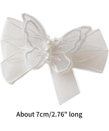 hgnxa Butterfly Hair Clip Women Butterfly Barrettes Butterfly Hairpin w Hair Clip w Barrettes wknot Side Clip Bangs Clip White - Buy Online on GoSupps.com