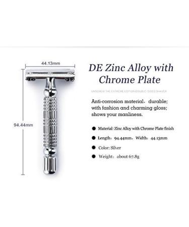 Butterfly Safety Razor - Heavy Duty Twist To Open Double Edge Safety Razor for Men Shaving Kit with 10 blades and Henri et Victoria Samples Butterfly Razor Mechanism - Buy Online on GoSupps.com