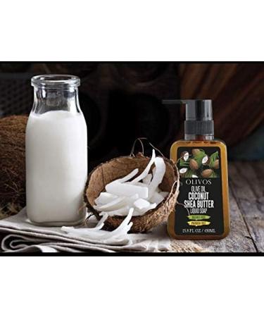  OLIVOS OLIVOS Natural olive oil COCONUT&SHEA BUTTER liquid soap 450 ml - Buy Online on GoSupps.com