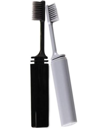 3 Set of Foldable Bamboo Charcoal Toothbrushes for Travel Camping & Outdoors - Eco-Friendly Style 03 - Buy Online on GoSupps.com