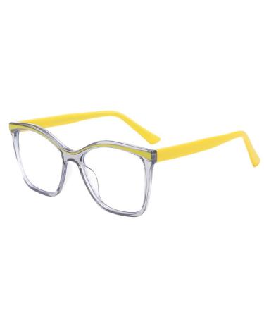 Fuqinqingoz Anti-UV computer reader anti-blue light-cat-eye reading glasses HD oversized flat light mirror glasses for women (color: C2 size: +350) +350 C2