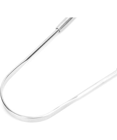 U-Shaped Stainless Steel Tongue Scraper | 2-Part Cleaner for Bad Breath | Easy to Use & Clean | Improve Oral Hygiene - Buy Online on GoSupps.com