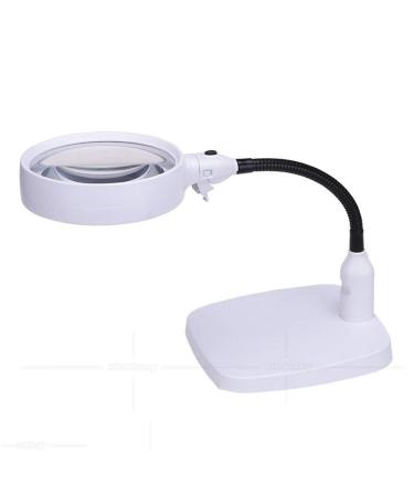 Six LED Light Plug-in Magnifier Maintenance Reading Lighting Multi-Function Workbench Light Magnifying Glass White 10 Times Made in China