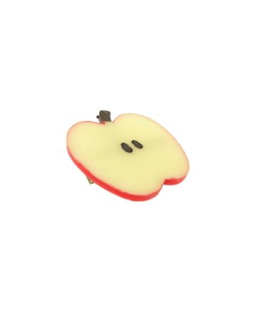 Hair Clips 2PCS Big Simulation Red Apple Slices Hair Barrettes Duckbill Hair Clip Small Metal Hairpins Hair Accessories