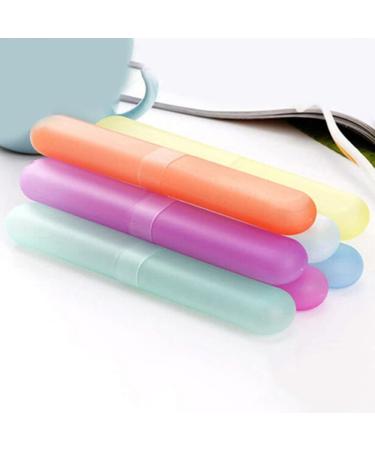 Portable Plastic Toothbrush Case - Travel & Camping Toothbrush Storage Box with Air Hole - Dust-Proof & Stylish Makeup Brush Holder - Blue - Buy Online on GoSupps.com