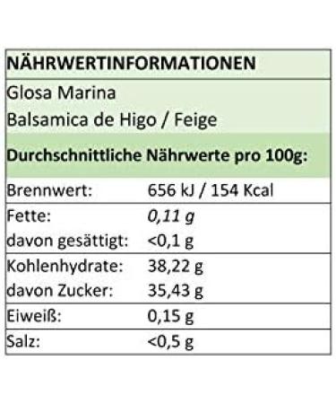  GLOSA MARINA GLOSA MARINA Fig Balsamic Cream - Cream Vinegar (3 x 250 ml) - Buy Online on GoSupps.com