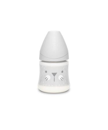 Suavinex Premium Newborn Baby Bottle Set 150ml 270ml 360ml Silicone Pacifier Milk Dose Spoon & Chain - Gray | International Shipping - Buy Online on GoSupps.com