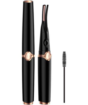 Heated Eyelash Curler Electric Eyelash Curler Professional Rechargeable Lash Curler USB 3 Levels of Temperature Adjustable Quick Natural Heated Eyelash Curlers with Eyelash Comb for Makeup Type 1 Black - Buy Online on GoSupps.com